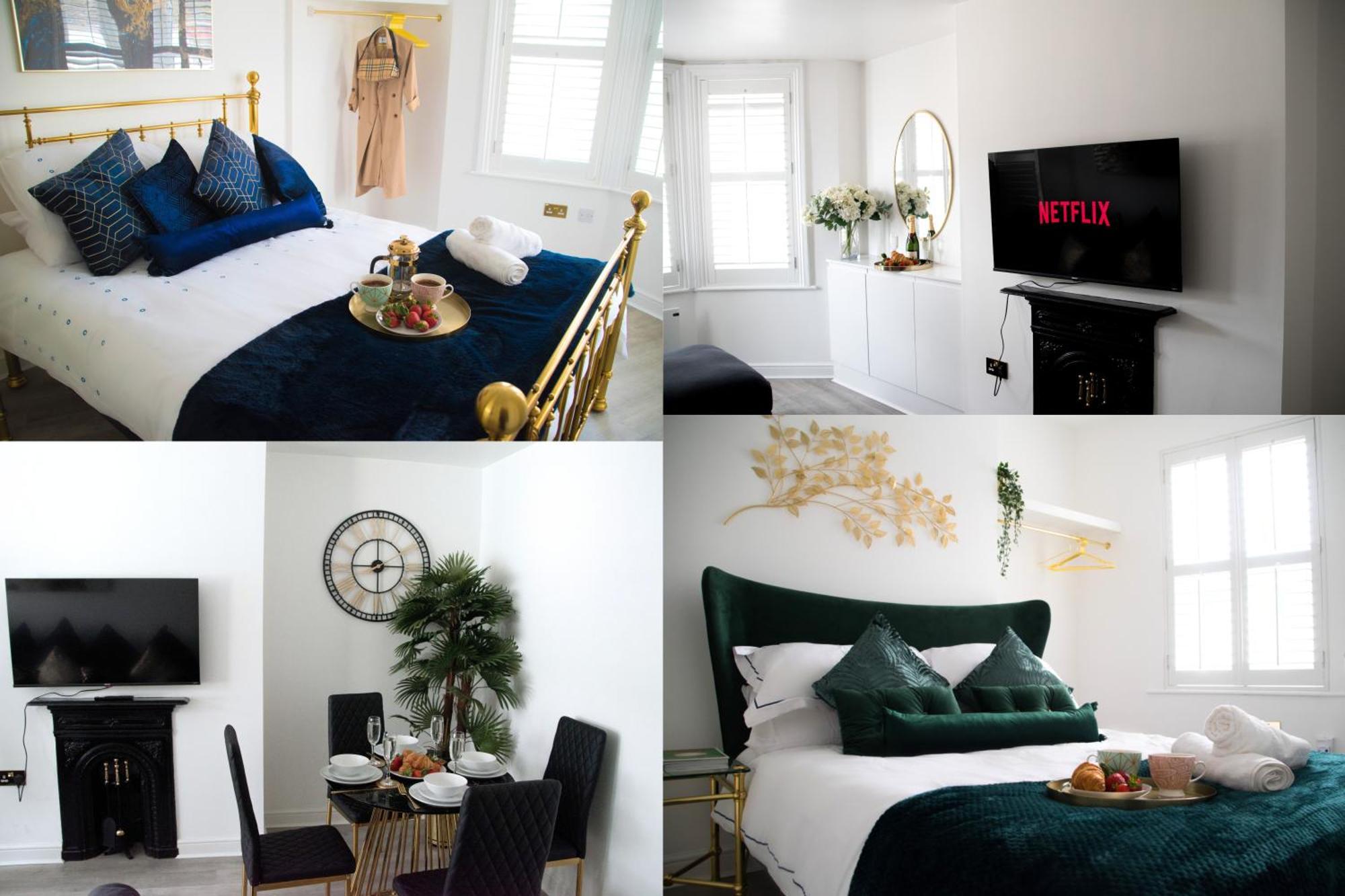 Modern Town Centre Flat - Free Shared Parking, King Size Bed, 5 Minutes Walk To Beach Bournemouth Ngoại thất bức ảnh